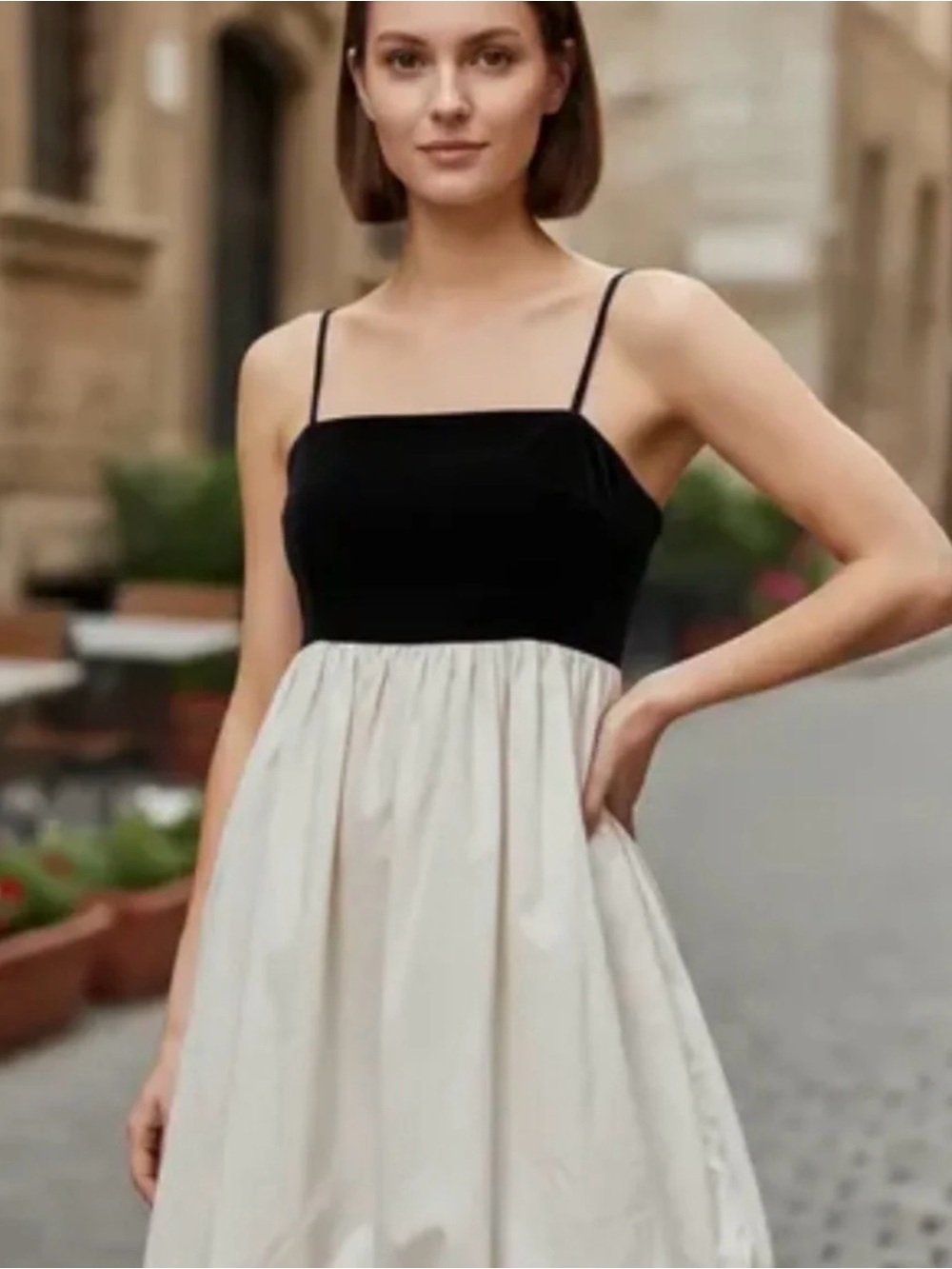 American Eagle Black & Cream Dress